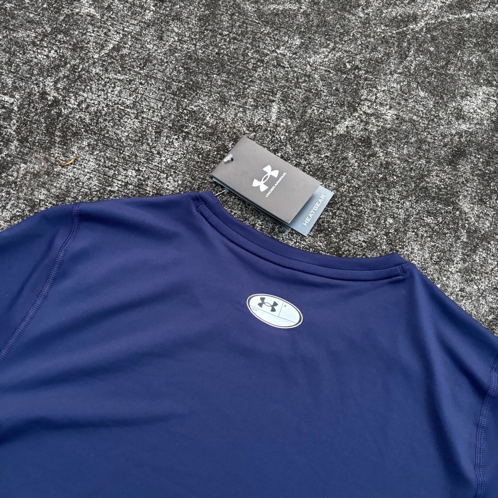 Under Armour HeatGear Compression Long Sleeve Shirt Men's 2XL Navy 1361524 NWT - Picture 8 of 10
